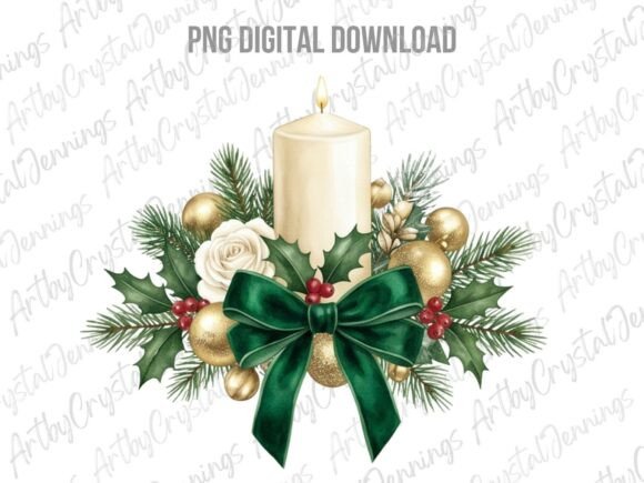 Christmas Holiday Candle Clipart PNG Review