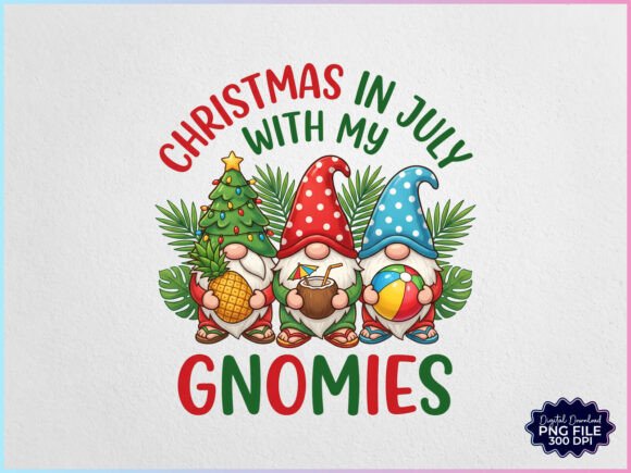 Christmas in July with My Gnomies PNG Illustrations