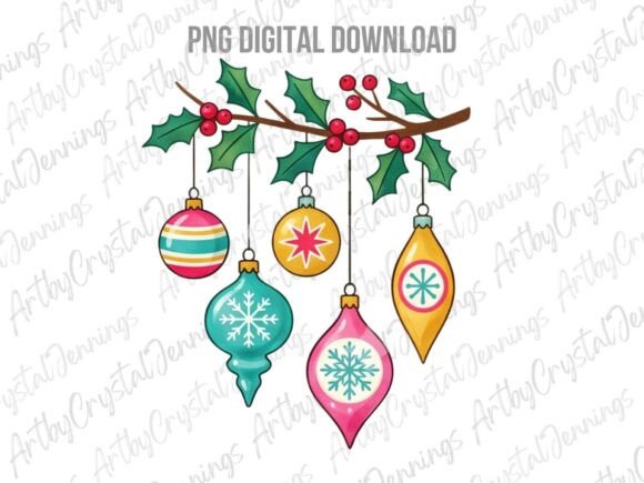 Retro Christmas Ornaments Clipart PNGchr Review